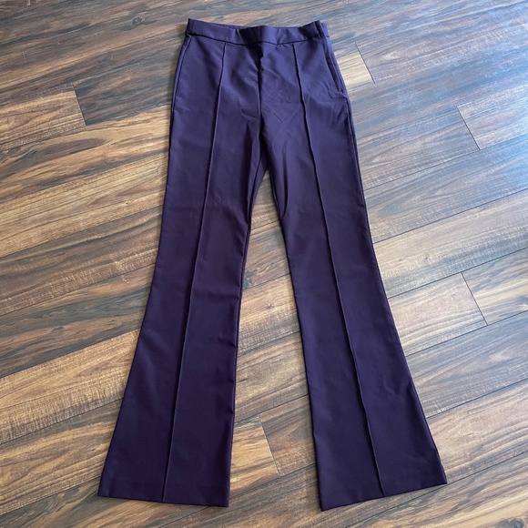 H&M Pants - H&M 32" Length Pants Dark Burgundy Side Zip